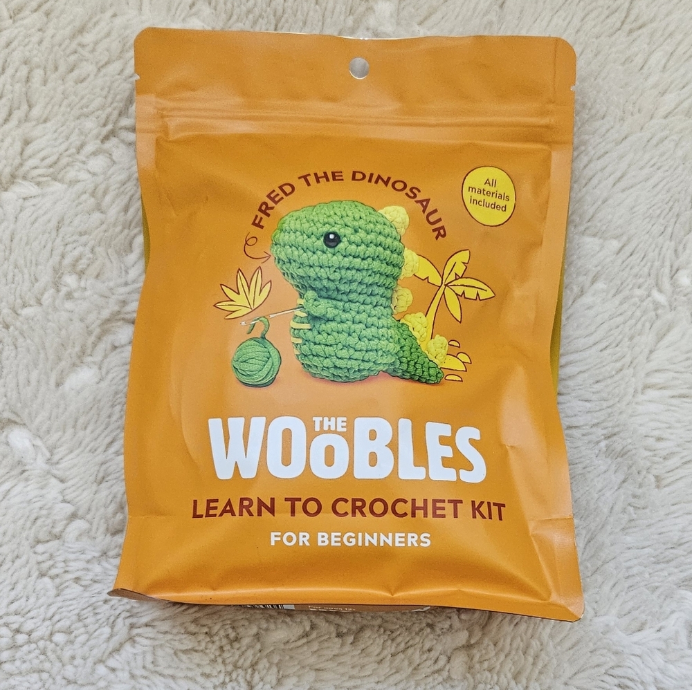 The Woobbles Crochet Kit: Fred the Dinosaur